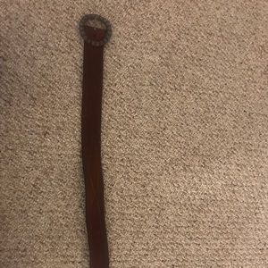 Brown leather belt